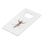 Aquarellrunner Geldbeutel Flaschenöffner (Rückseite Schrägansicht)