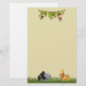 Aquarellsafari Jungle Tierherstellung Briefpapier (Vorne/Hinten)