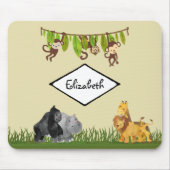 Aquarellsafari Jungle Tierherstellung Mousepad (Vorne)