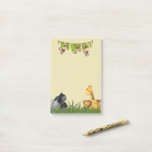 Aquarellsafari Jungle Tierherstellung Post-it Klebezettel (Auf Schreibtisch)