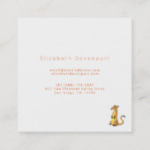 Aquarellsafari Jungle Tierherstellung Quadratische Visitenkarte (Rückseite)