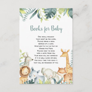 Aquarellsafari-Tierbücher für Kinder Begleitkarte