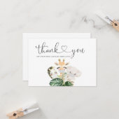 Aquarellsafaritiere mit Masken Vielen Dank Karte (Vorderseite/Rückseite Beispiel)