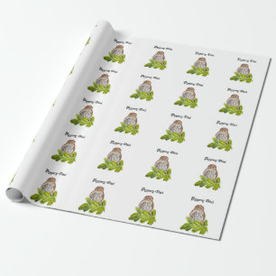 Aquarellsäge Niedliche kleine Eichen Geschenkpapier