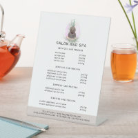 Aquarellsalon | Menü Preisliste Pedestzeichen
