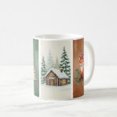 AquarellSanta, Bäume und Fox-Tasse Kaffeetasse (VorderseiteRechts)