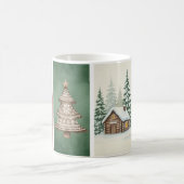 AquarellSanta, Bäume und Fox-Tasse Kaffeetasse (Mittel)