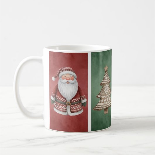 AquarellSanta, Bäume und Fox-Tasse Kaffeetasse (Links)