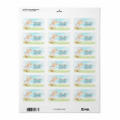 Aquarellschaf - Danke Adressaufkleber (Vorne)