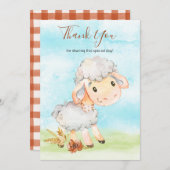 Aquarellschaf Dankeskarte (Vorne/Hinten)