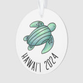 Aquarellschildkröte Hawaii Ornament (Vorderseite)