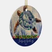 Aquarellschildkröte Keramik Ornament (Rechts)