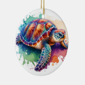 Aquarellschildkröte Keramik Ornament (Rechts)