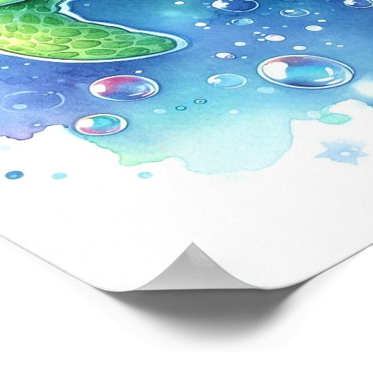 Aquarellschildkröte Poster (Ecke)