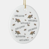 Aquarellschildkröte Rette Natur Keramik Ornament (Rechts)