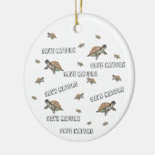 Aquarellschildkröte Rette Natur Keramik Ornament (Links)