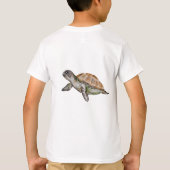 Aquarellschildkröte Rette Natur T-Shirt (Rückseite)