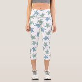 Aquarellschildkröten Capri Leggings (Vorderseite)