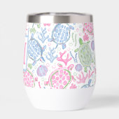 Aquarellschildkröten Ocean Beach Monogram (Rückseite)