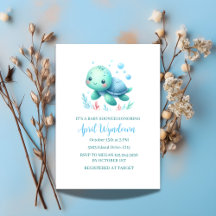 Aquarellschildkrötendusche unter dem Meer