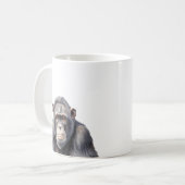 Aquarellschimpanse-Affenmalerei Kaffeetasse (Vorderseite Links)