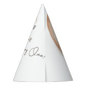 Aquarellschläfer Beiger Brauner Bär auf dem Mond Partyhütchen (Rückseite)