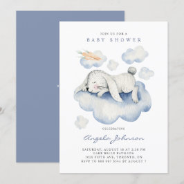 Aquarellschläfer Es ist eine Kinderdusche Einladung