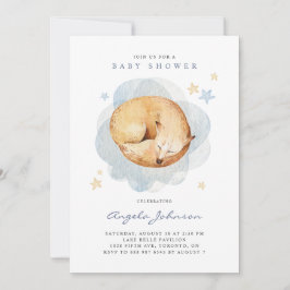 Aquarellschläfer Es ist eine Kinderdusche Einladung