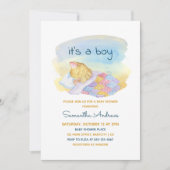 Aquarellschläfer Kätzchen Es ist eine Kinderdusche Einladung (Vorderseite)