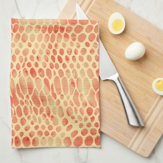 Aquarellschlange Druck Geschirrtuch (Viertel Falte)