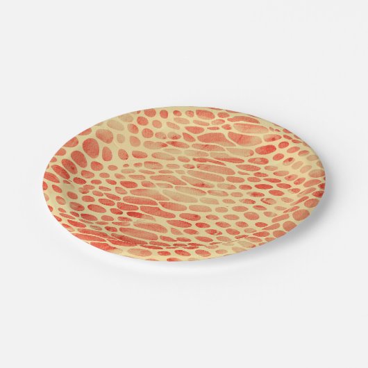 Aquarellschlange Druck Pappteller (Schrägansicht)