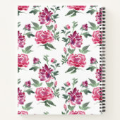 Aquarellschlange und Personalisiertes Blumenblatt Notizblock (Rückseite)