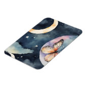 Aquarellschmetterling im Nachthimmel Magnet (Linke Seite)