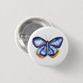 Aquarellschmetterling Runder Abzeichen Button (Vorne & Hinten)