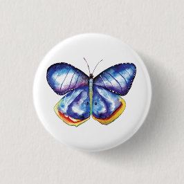 Aquarellschmetterling Runder Abzeichen Button