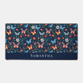 Aquarellschmetterlinge blühend modern schreibtischunterlage (Vorderseite)