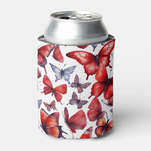 Aquarellschmetterlinge Dosenkühler (Kanne Vorderseite)