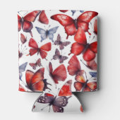 Aquarellschmetterlinge Dosenkühler (Rückseite)