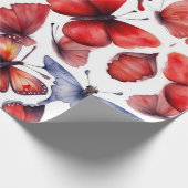 Aquarellschmetterlinge Geschenkpapier (Ecke)
