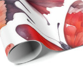 Aquarellschmetterlinge Geschenkpapier (Rolleneckpunkt)