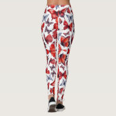 Aquarellschmetterlinge Leggings (Rückseite)