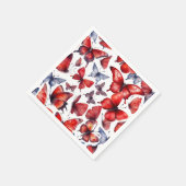 Aquarellschmetterlinge Serviette (Ecke)