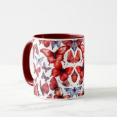 Aquarellschmetterlinge Tasse (Vorderseite Links)