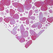 Aquarellschmetterlingsmuster Pink Seidenpapier (Ausschnitt)