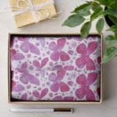 Aquarellschmetterlingsmuster Pink Seidenpapier (Geschenk)