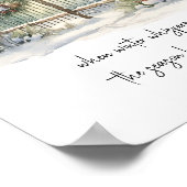 Aquarellschnee Nordic Winter Scene Holiday Poster (Ecke)