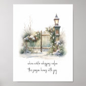 Aquarellschnee Nordic Winter Scene Holiday Poster (Vorne)