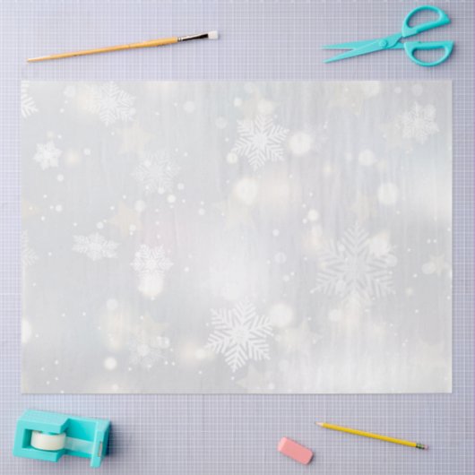 Aquarellschnee Seidenpapier (Basteln)