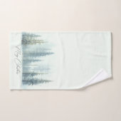 Aquarellschneebäume Weihnachten Handtuch (Handtuch)