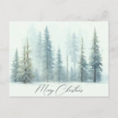 Aquarellschneebäume Weihnachten Postkarte (Vorderseite)